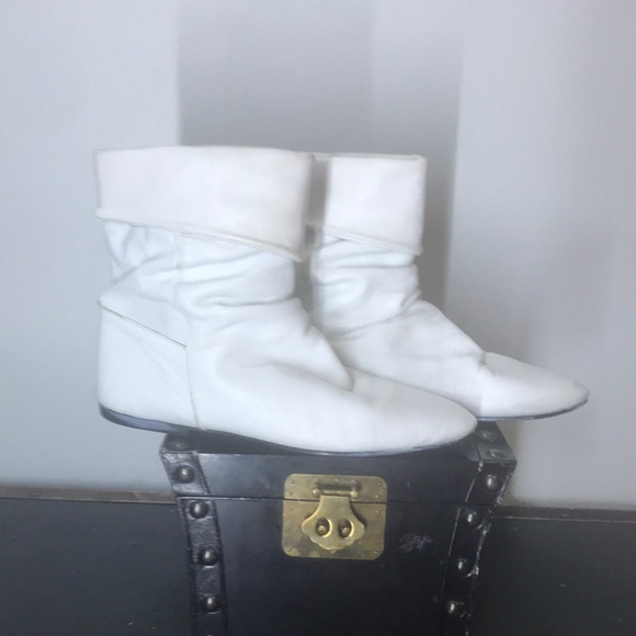 80's white boots